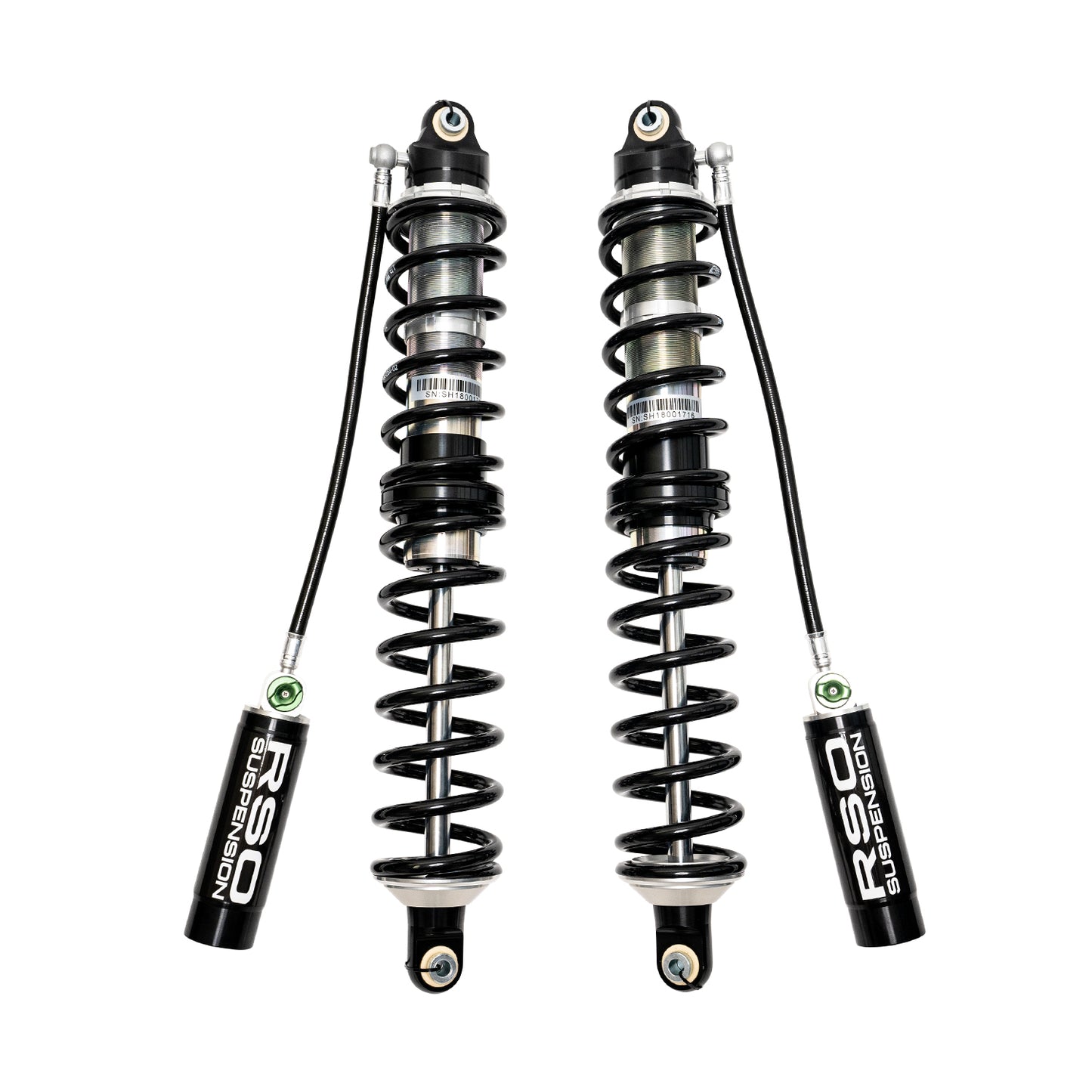 RSO Rear 2.5 Coilover Adjustable Remote Reservoir Dual Rate Shocks 6in Lift