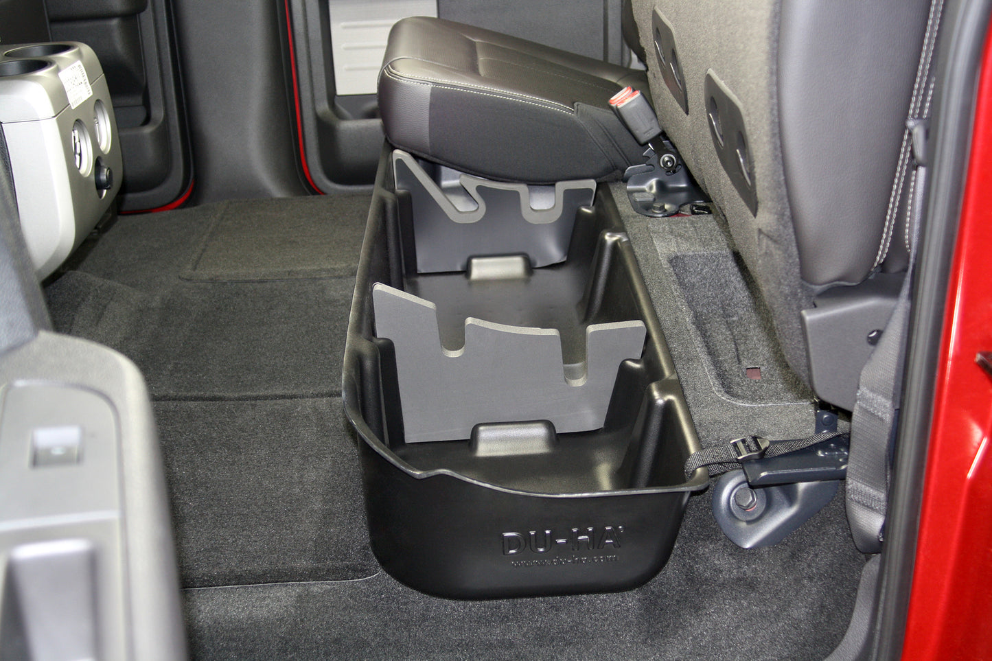 DU-HA 20078 Ford Underseat Storage Console Organizer And Gun Case - Black