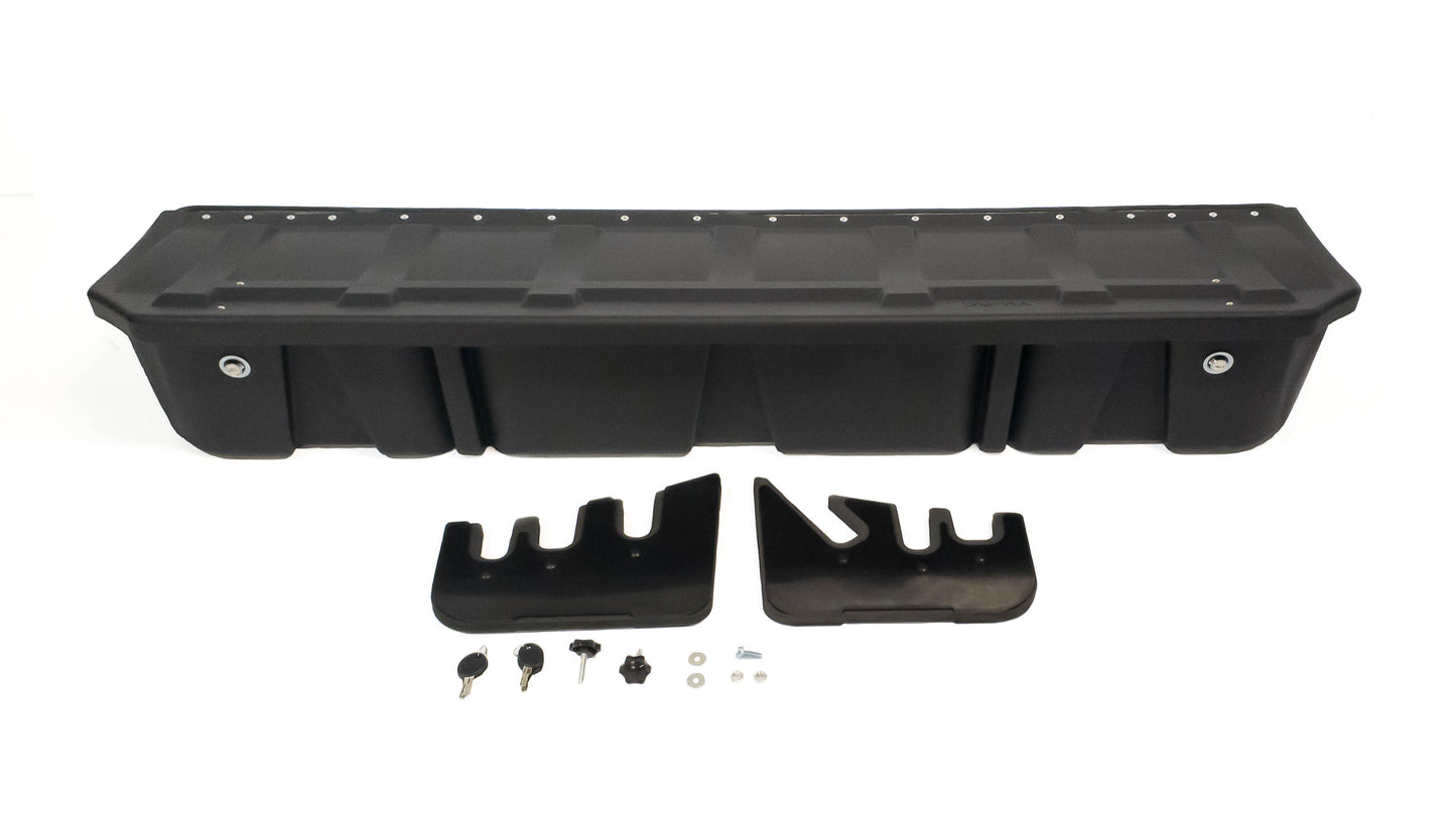DU-HA 20116 Ford Lockbox - Underseat Storage Console Organizer And Gun Case With Lockable Lid - Black