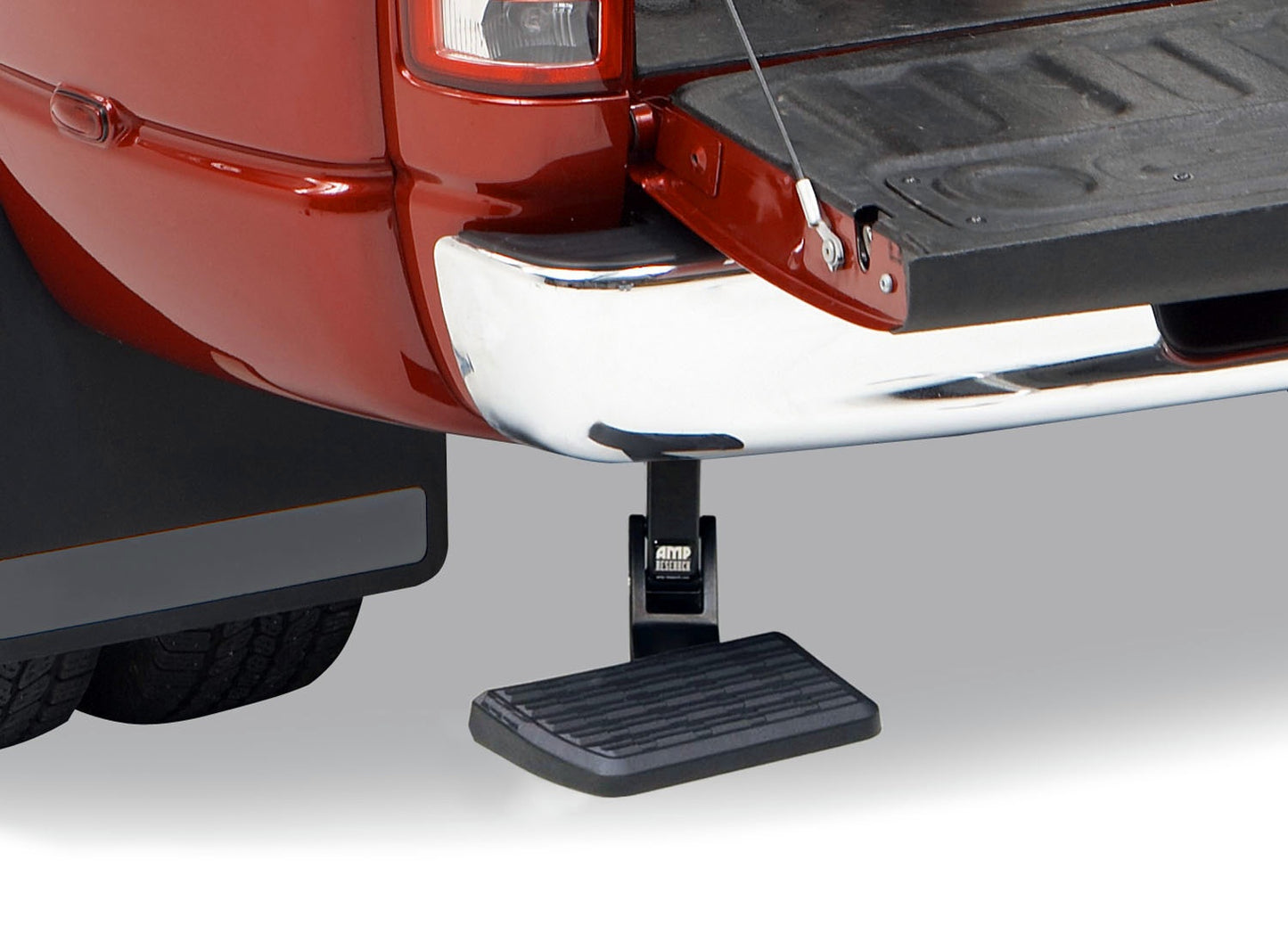 AMP Research 75306-01A BedStep Retractable Bumper Step for 09-18 Ram 1500 19-22 Ram Classic 10-18 2500/3500 (Excludes Dual Exhaust EcoDiesel Models)