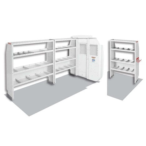 MODEL 600-8210R COMMERCIAL SHELVING VAN PACKAGE, MID-ROOF, FORD TRANSIT, 130IN WHEELBASE - National Fleet Equipment